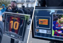 Manifestantes en Francia robaron camiseta y jineta firmada de Messi desde tienda saqueada